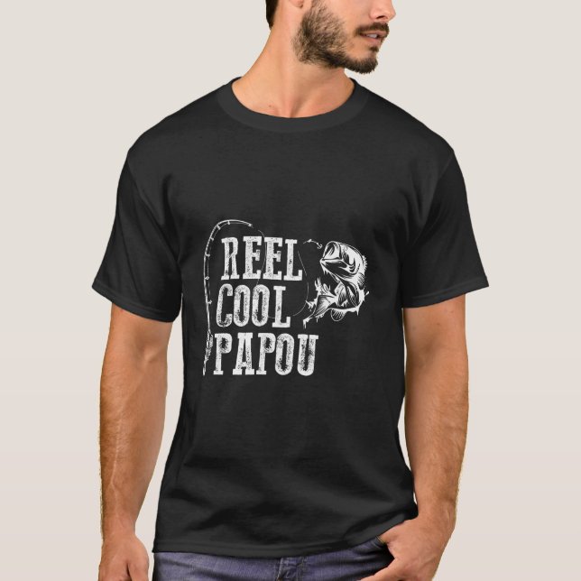 T-shirt Papou Pêche bobine Cool Papou (Devant)