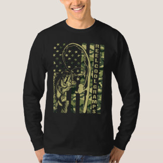 T-shirt Papou super cool camouflage drapeau américain gras