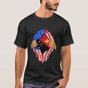 T-shirt Papouasie-Nouvelle-Guinée Drapeau Cadeau