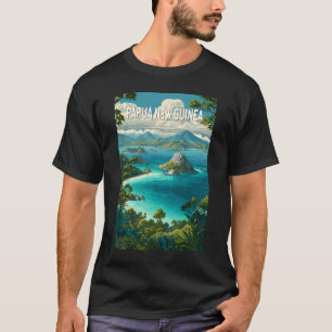 T-shirt Papouasie-Nouvelle-Guinée Illustration Voyage Art 