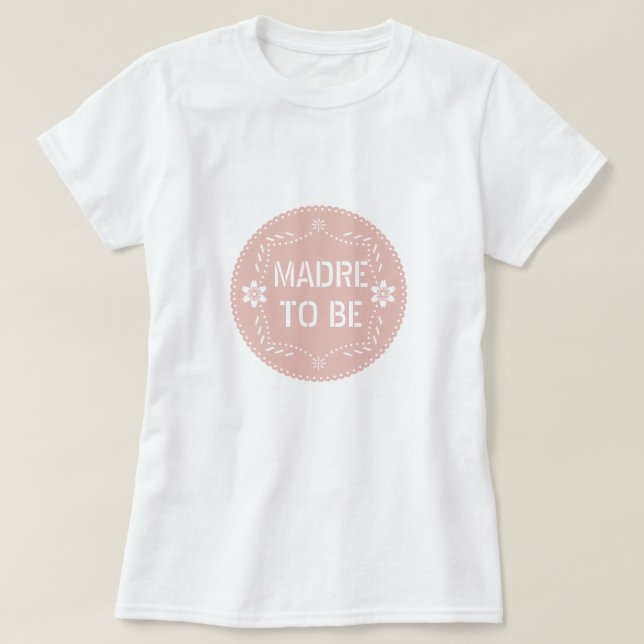 T-shirt Pappel rose or picado Madre pour être Baby shower (Design devant)