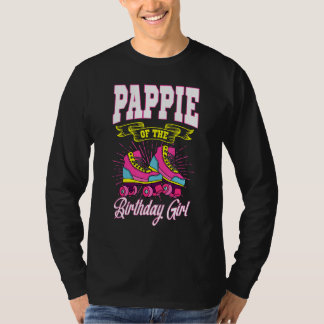 T-shirt Pappie De L'Anniversaire Fille Roller Patins Anniv