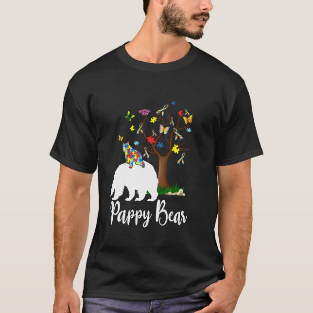 T-Shirt Pappy Bear de sensibilisation à l'autisme  (Devant)