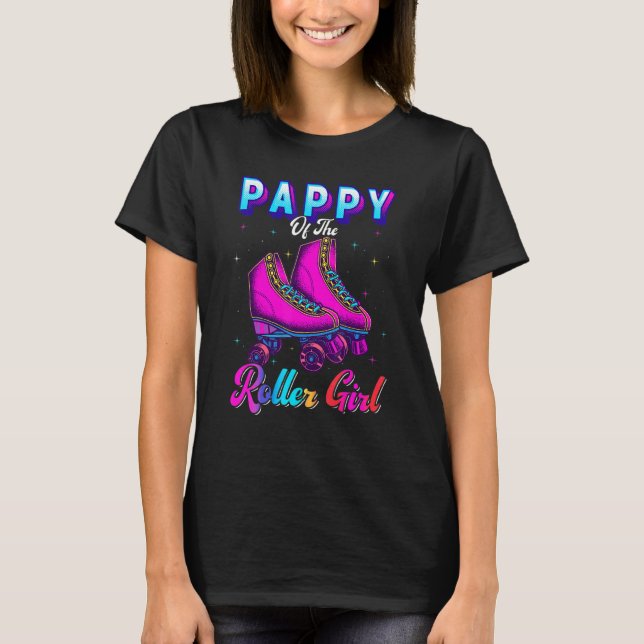 T-shirt Pappy Du Roller Girl Roller Patinage Anniversaire  (Devant)