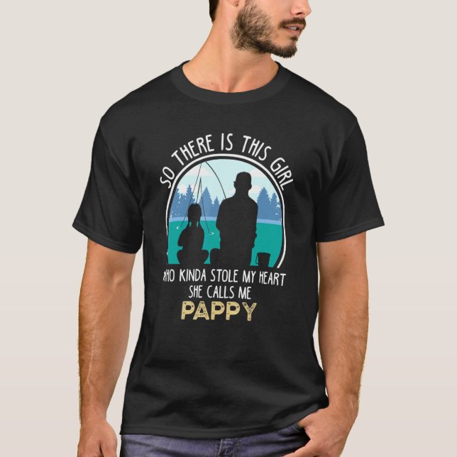 T-shirt Pappy Grandgirl Friends Forever Fishing Togtoss (Devant)