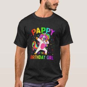 T-shirt Pappy of the Birthday Party Girl Dabbing Unicorn