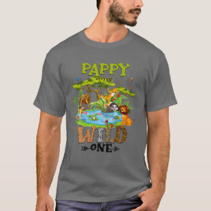 T-shirt Pappy Of The Wild One Zoo Anniversaire Animal de f