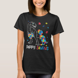 T-shirt Pappy Saurus Autism Aware Autistic Dinosaur Fa
