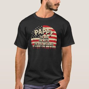 T-shirt Pappy The Man The Myth The Bad Influence Men Grand
