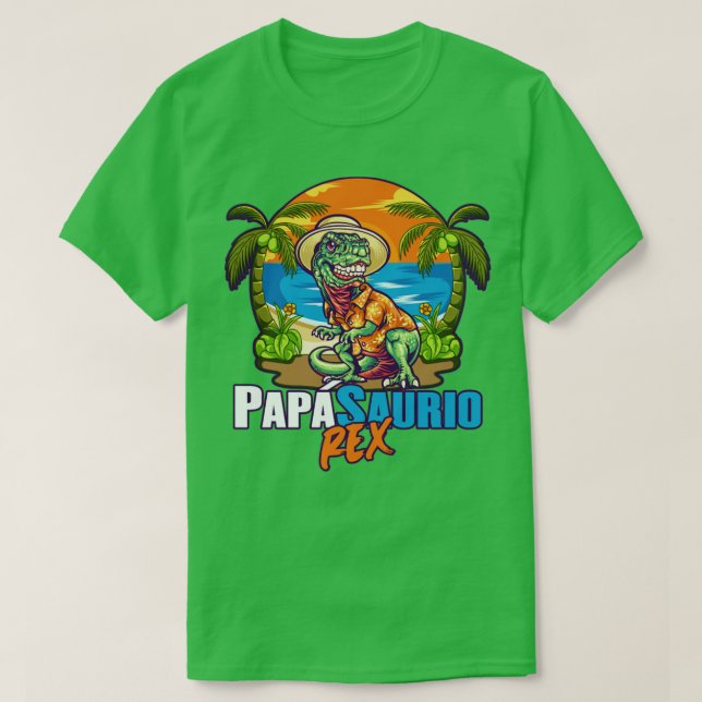 T-shirt PapSaurio Rex Divertido Dinosaurio Da Del Padre (Design devant)