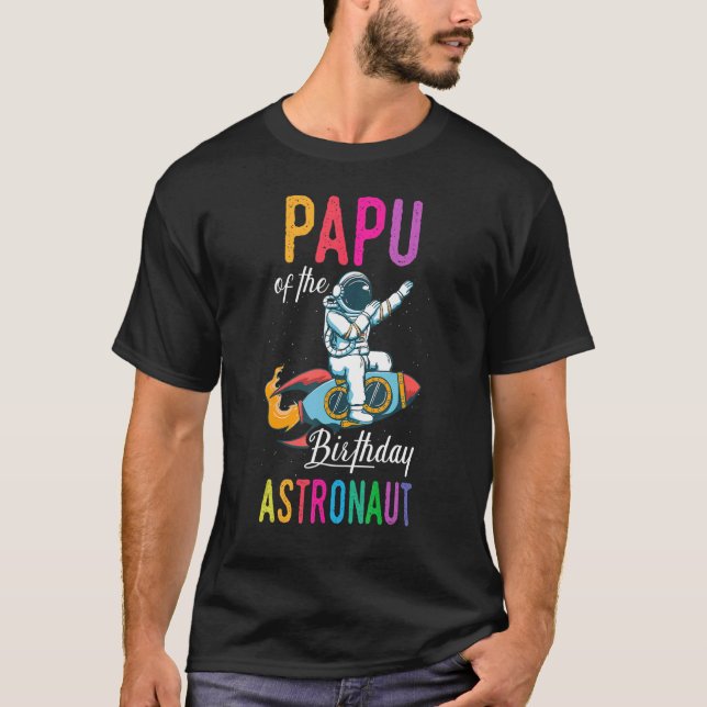 T-shirt Papu De L'Anniversaire Astronaut Espace Anniversai (Devant)