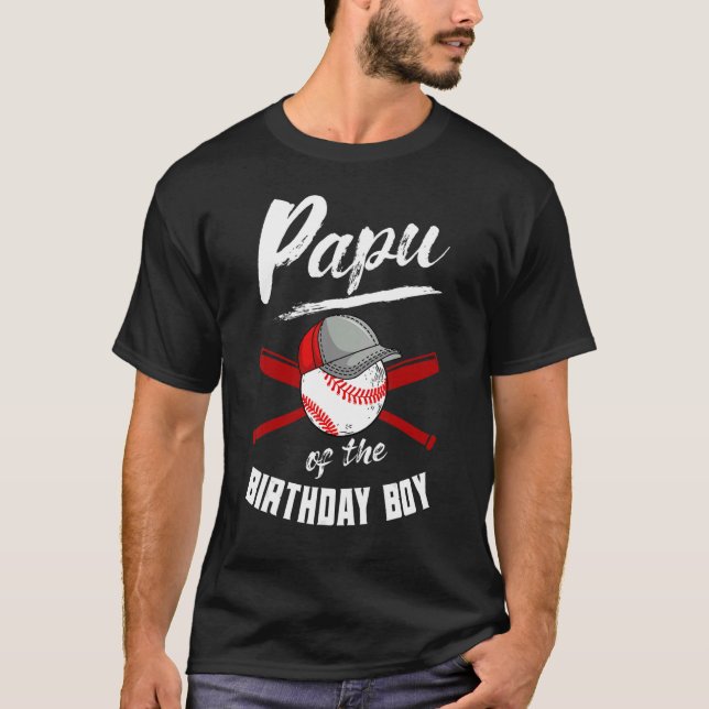 T-shirt Papu Of The Birthday Boy Baseball Bday Party Celeb (Devant)