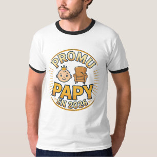 T-shirt Papy 2026 Idée Annonce Grossesse Futur Grand-Père