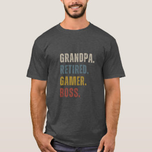 T-shirt Papy joueur rétro drôle de jeu vidéo