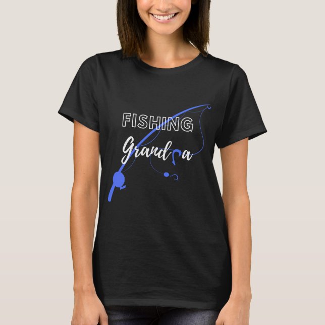 T-shirt Papy pêche police blanche (Devant)