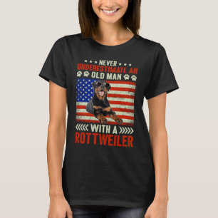 T-shirt Papy père chien  Ne sous-estimez jamais le vieil h