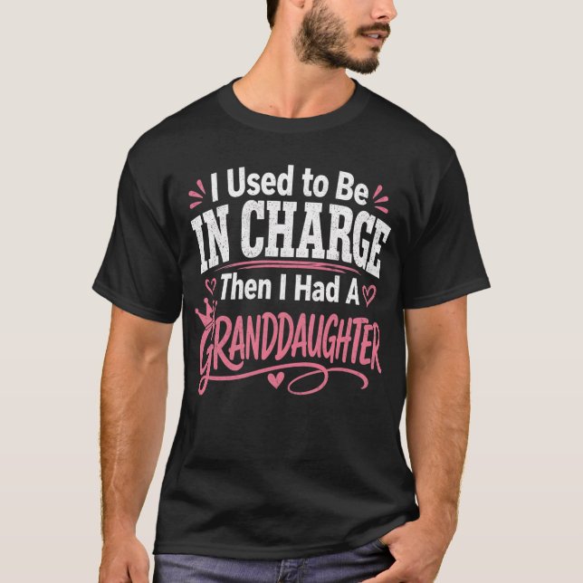 T-shirt Papy responsable petite-fille citation drôle humou (Devant)