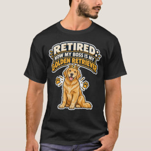 T-shirt Papy retraité drôle Golden Retriever