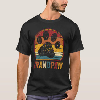 T-shirt Papypère Chien Grand-père Grand-papa Grand Patte P