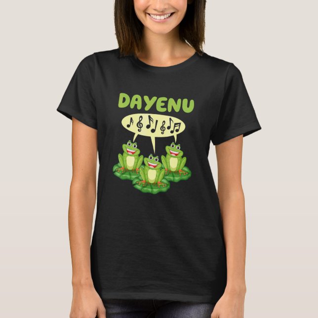 T-shirt Pâque de pesach de Dayenu Frog (Devant)