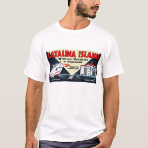T-shirt Paquebot vintage d'île de Catalina et pièce en t