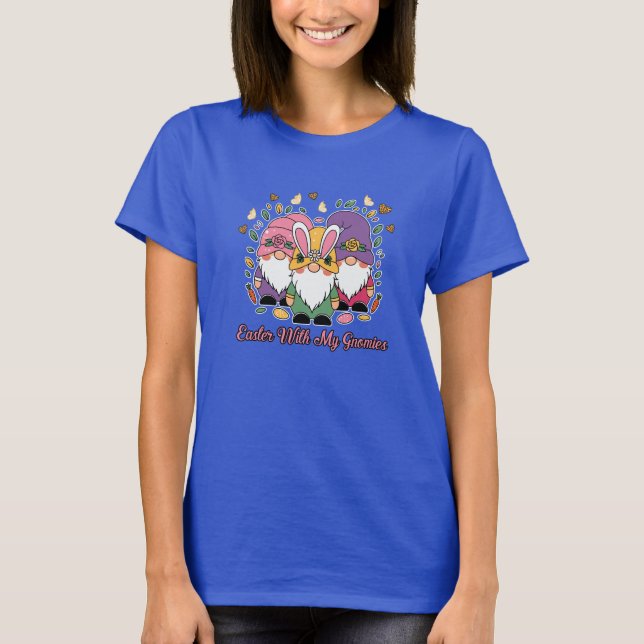 T-shirt Pâques Avec Mes Gnomes (Devant)
