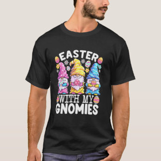T-shirt Pâques avec mes gnomes Joyeux Lapin de Pâques