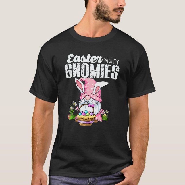 T-shirt Pâques Avec Mes Gnomies, Joyeux Jour De Pâques (Devant)