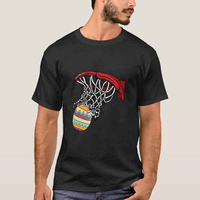 T-shirt Pâques Basketball Oeufs Chasse Enfants Ados (Devant)