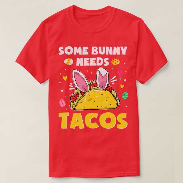 T-shirt Pâques Bunny Tacos Amateurs Mexicains Pâques Jour  (Design devant)