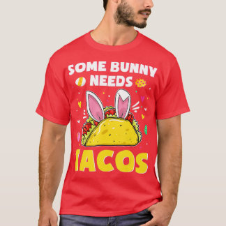 T-shirt Pâques Bunny Tacos Amateurs Mexicains Pâques Jour 