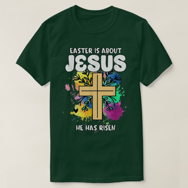 T-shirt Pâques, C'Est À Propos De Jésus Qu'Il A Repris Les (Design devant)