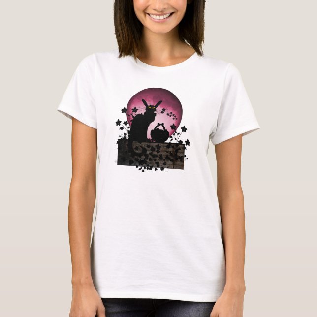 T-shirt Pâques Chat Noir (Devant)