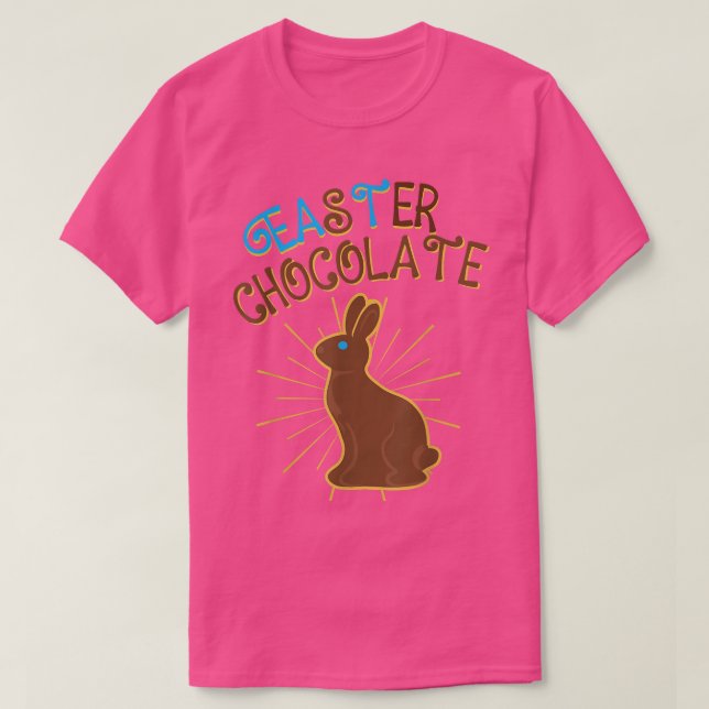 T-shirt Pâques Chocolat Lapin Drôle Pâques  (Design devant)