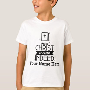 T-shirt Pâques chrétiennes Jésus est ressuscité en eff