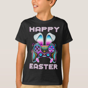 T-shirt Pâques contrôleur de jeu vidéo amusant gamer garço