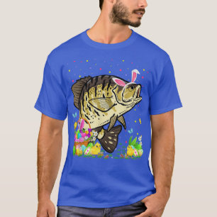 T-shirt Pâques Crappie Poisson Bunny Oeuf Chasse Crappie E