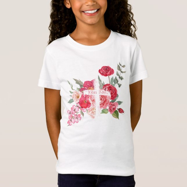 T-Shirt Pâques/Croix/Jean3:16/Jésus (Devant)