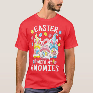 T-shirt Pâques Drôle Avec Mes Gnomies Joyeux Gnome De Pâqu