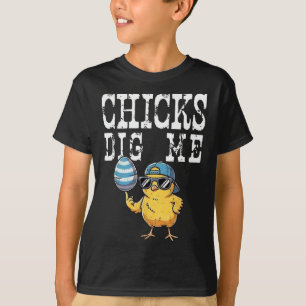T-shirt Pâques drôle journée poussin Creusez-moi Poussin P
