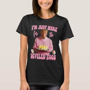 T-shirt Pâques Drôle Trump Je Suis Juste Là Pour Le Diable