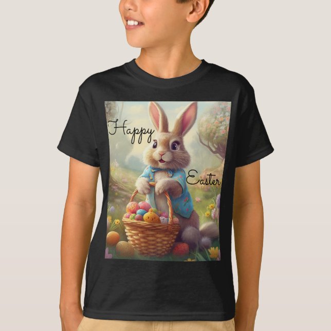T-shirt Pâques Enchantées - Lapin Whimsical (Devant)