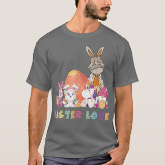 T-shirt Pâques Famille Correspondant Bunny Unicorn Chat Di