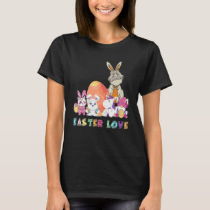T-shirt Pâques Famille Licorne Lapin Chat Dinosaure Corres