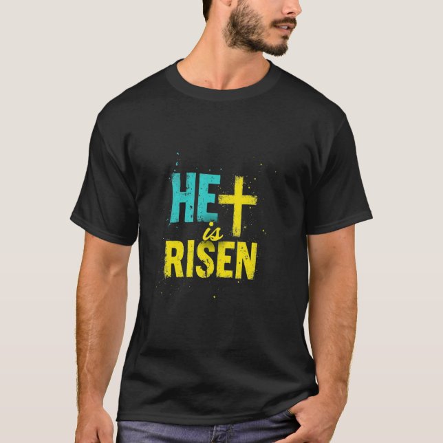 T-shirt Pâques Il Est Ressuscité  1 (Devant)