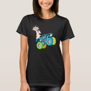 T-shirt Pâques Jour 2022 Monster Truck Bunny Eggs Garçon G