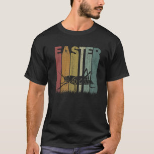 T-shirt Pâques Jour Grasshopper Retro Graphisme amusant Pâ