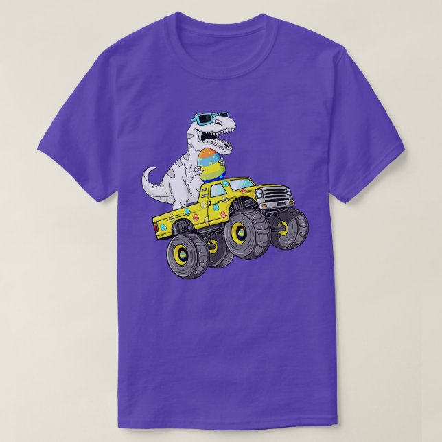 T-shirt Pâques Jour T Rex Dino Monter Un Monster Camion Ga (Design devant)