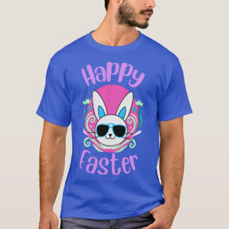 T-shirt Pâques Joyeuses Avec Dessin De Lapin Mignonne