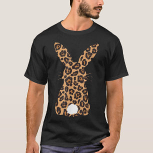 T-shirt Pâques Leopard Lapin Lapin Palmier Dimanche Filles